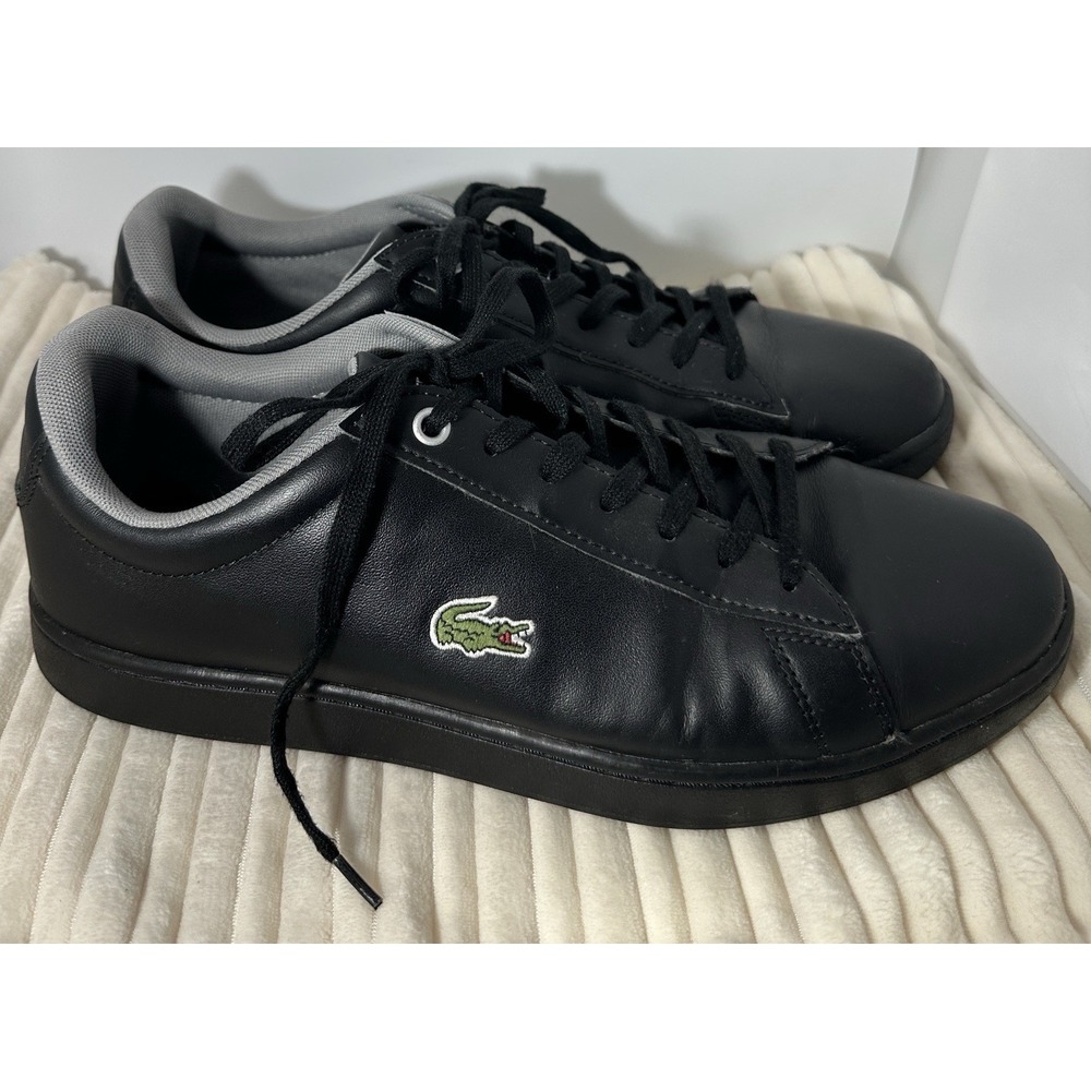 Lacoste Hydez 119 1 P SMA Leather Ortholite Casual Sneaker Black Men's Sz 10